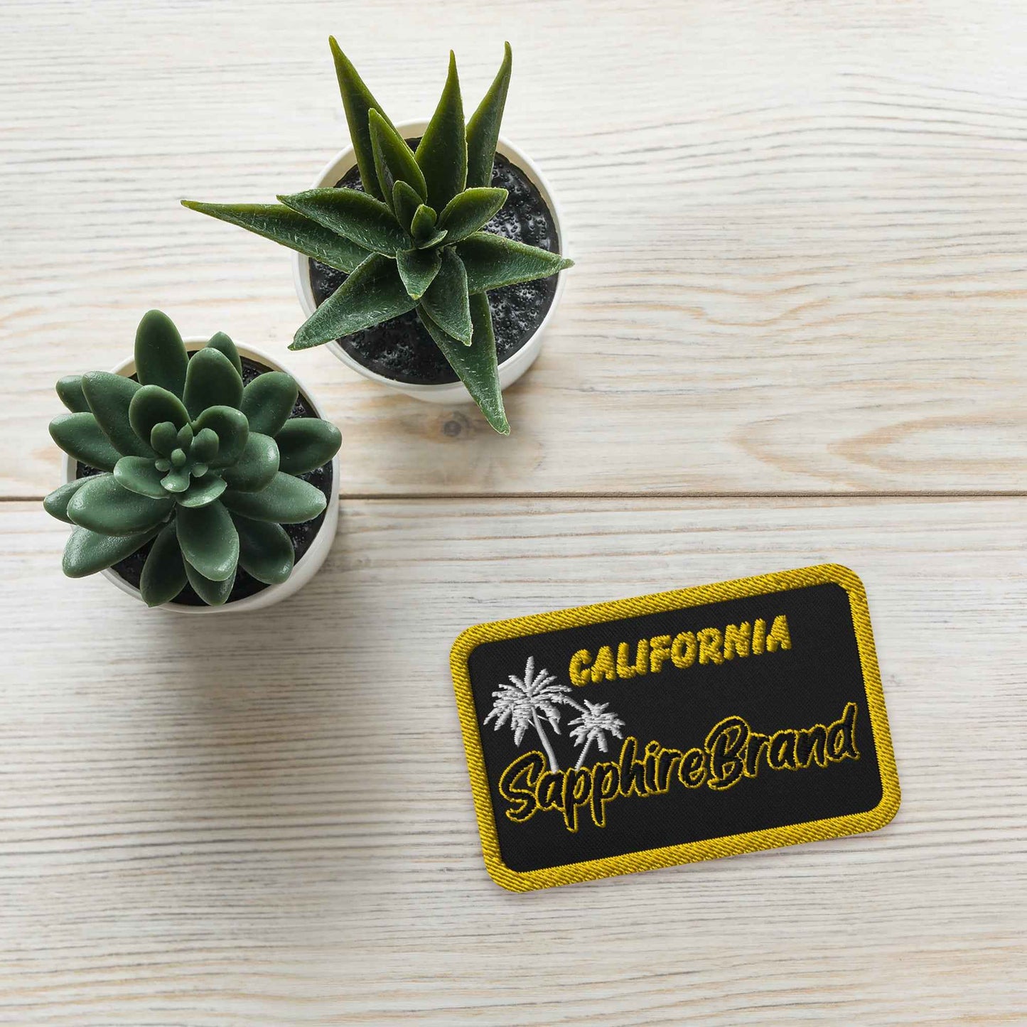 Sapphire Embroidered Patches - Logo Iron-On Design - Sapphire Brand