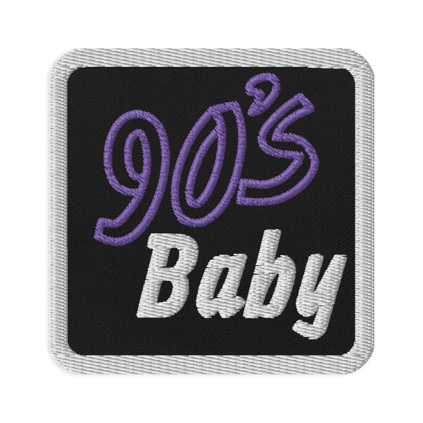 90's Baby Patches - Retro Embroidered Iron-On Design - Sapphire Brand