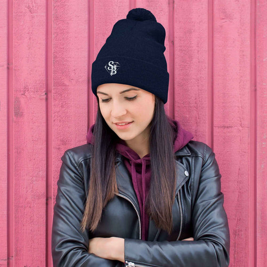 SB Pom-Pom Beanie Winter Hat - Classic Style for Cold Weather - Sapphire Brand
