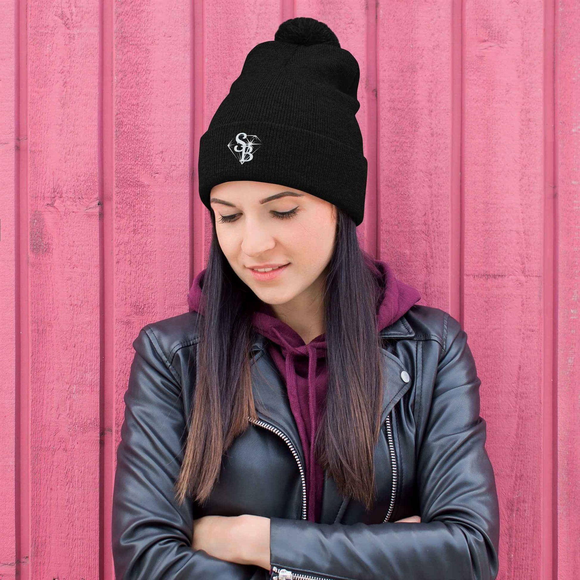 SB Pom-Pom Beanie Winter Hat - Classic Style for Cold Weather - Sapphire Brand