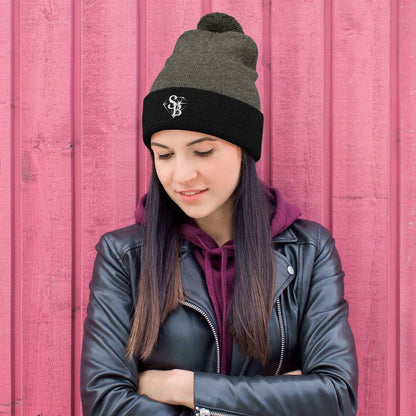 SB Pom-Pom Beanie Winter Hat - Classic Style for Cold Weather - Sapphire Brand