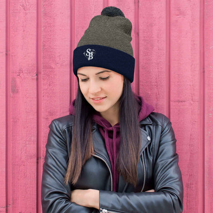 SB Pom-Pom Beanie Winter Hat - Classic Style for Cold Weather - Sapphire Brand