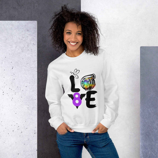 Graphic Sweatshirt - Love - Automotive Graphic Sweatshirt for Automotive Lifestyle Apparel - Sapphire Brand