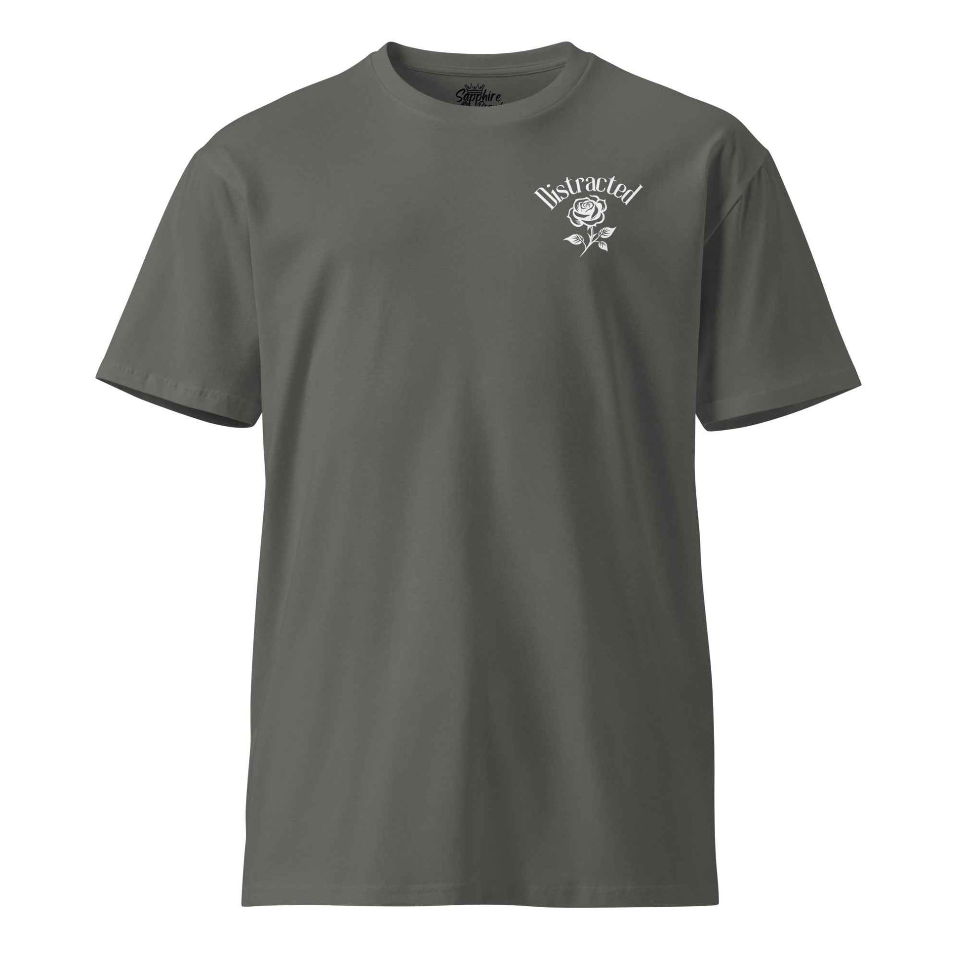 Distracted Premium T-Shirt - Combed Cotton Tee for Ultimate Comfort - Sapphire Brand