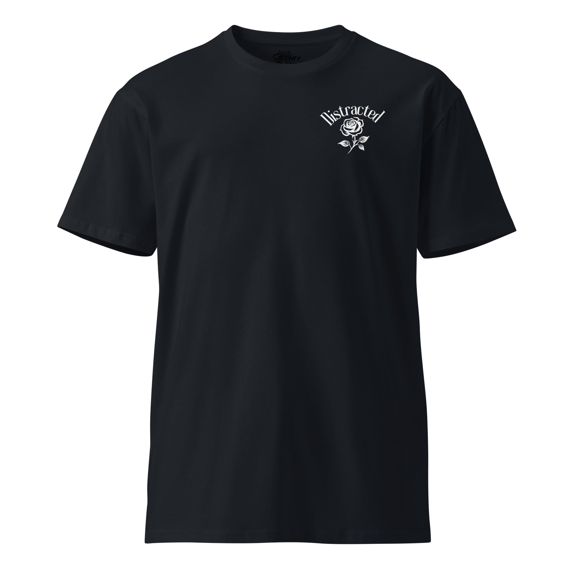 Distracted Premium T-Shirt - Combed Cotton Tee for Ultimate Comfort - Sapphire Brand