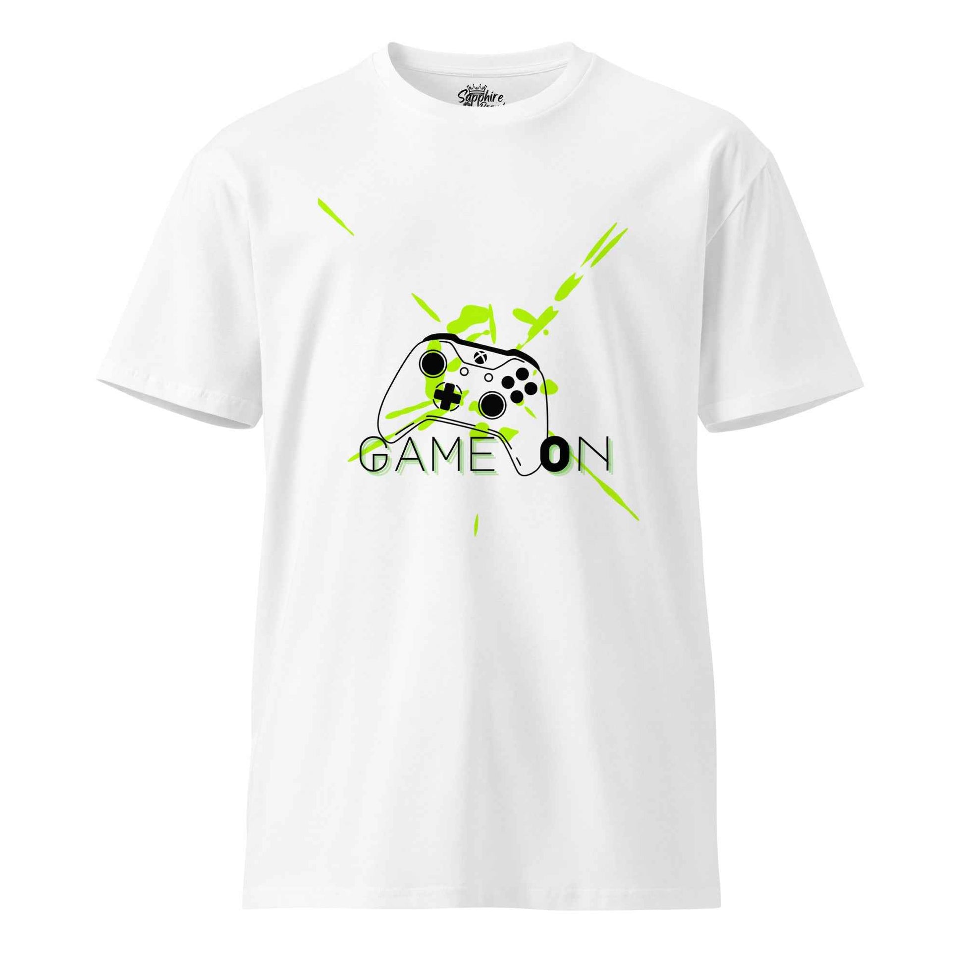 Game On Premium Gaming Enthusiast T-Shirt - Perfect Tee for Gamers - Sapphire Brand